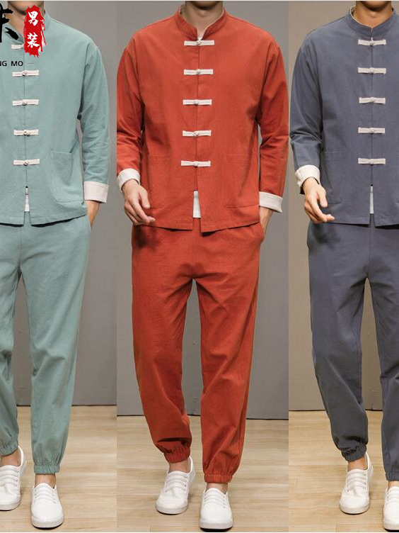 Health & Wellness Stores - Chinese Style Cotton Linen Tang Suit