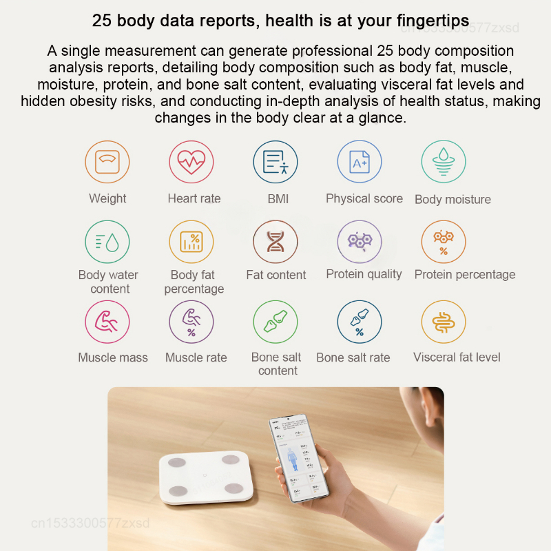 Mijia Body Fat Scale S400 Blue - Digital Body Weight Scale บทวิจารณ์และราคา