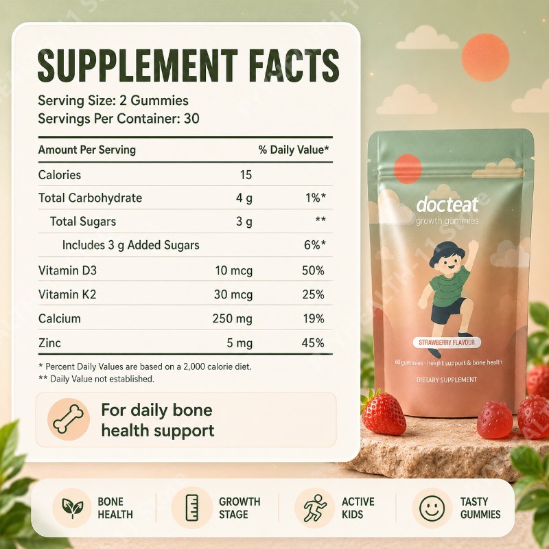 Kids Calcium Gummies Vitamin D - Wellness Health Nutrition บทวิจารณ์และราคา