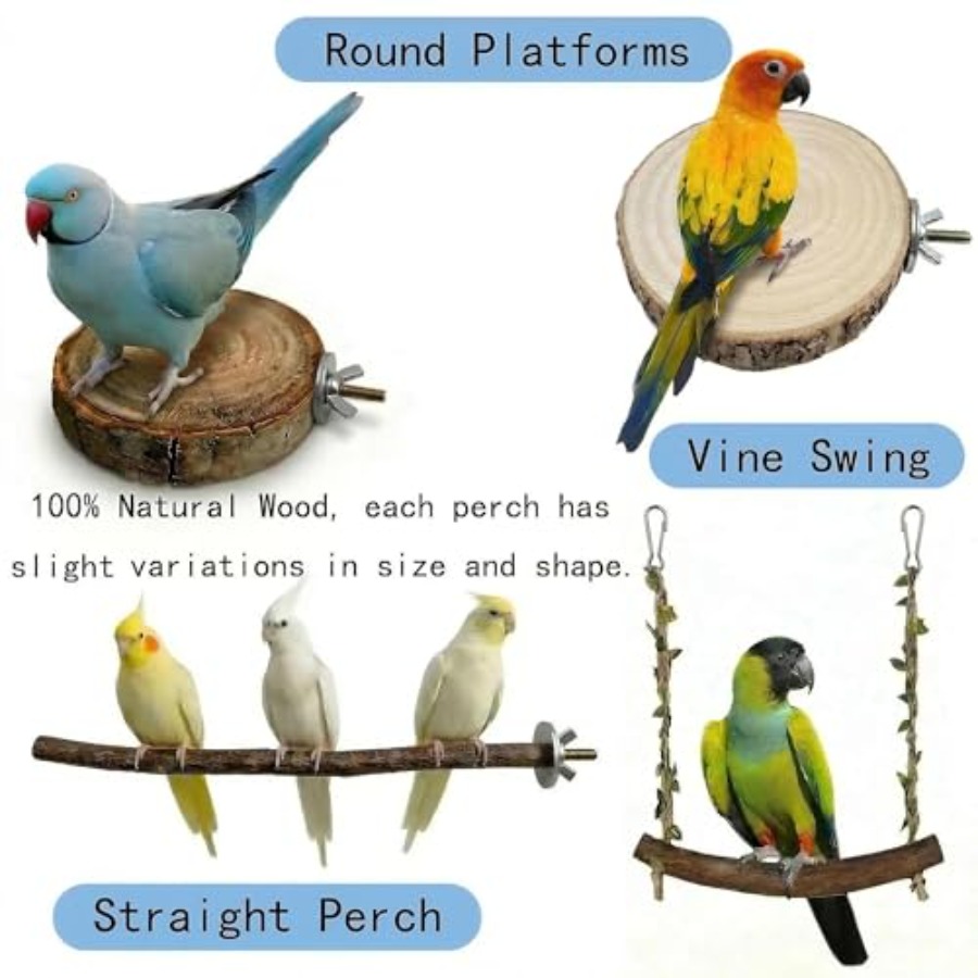 8PCS natural wood bird perches - Health & Wellness Stores บทวิจารณ์และราคา