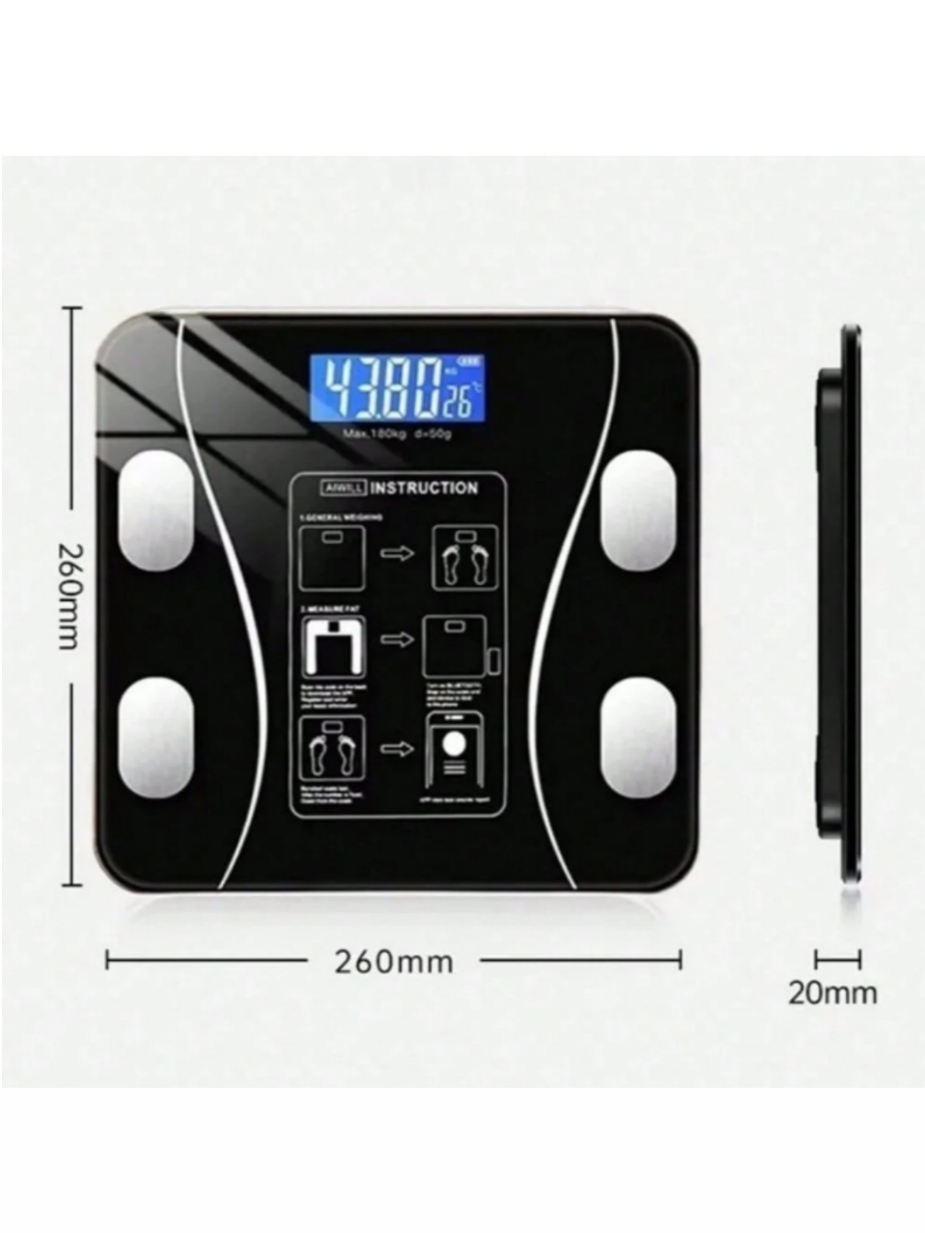 High Precision USB Rechargeabl - Digital Body Weight Scale บทวิจารณ์และราคา